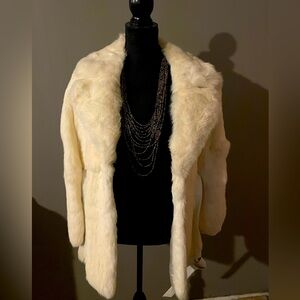 Unbranded Rabbit Fur Jacket w/ belt